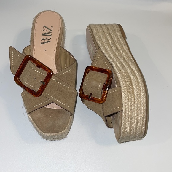 Zara platform espadrilles size 38